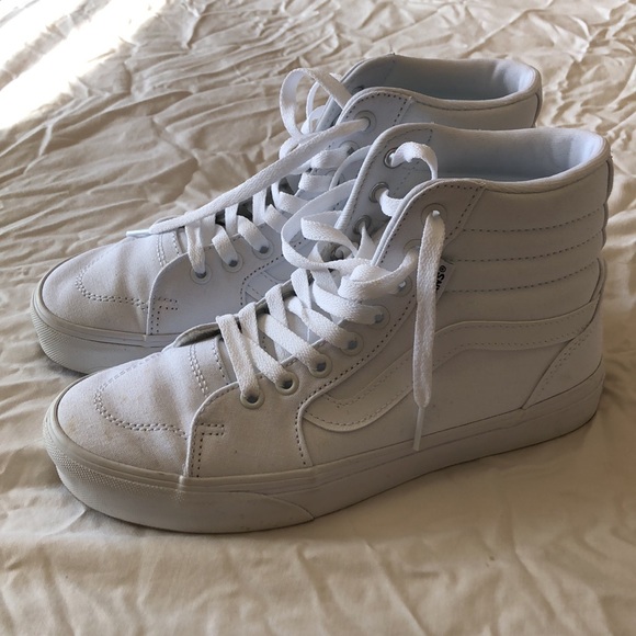Sold❗️Vans Women’s Size 8 High Tops White - Picture 3 of 12